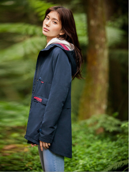 【極地/雪地】中長版極地外套-深藍